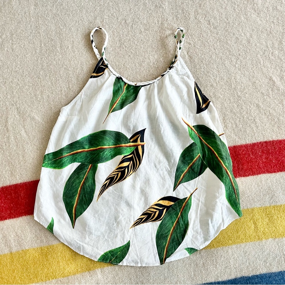 Farm Rio Amazonia leafy green tank with braided straps - Picture 2 of 7